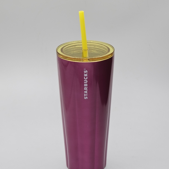 Starbucks Puffy petunia magenta stainless steel venti 24 ouunce tumbler - Picture 5 of 10